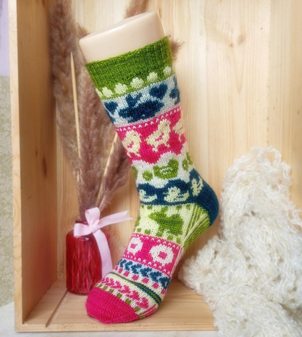 Some-bunny to love socks knitting pattern & knitting kits