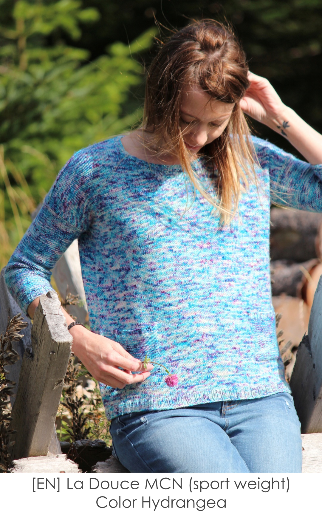 Everyway pullover pattern to knit with several yarn weight