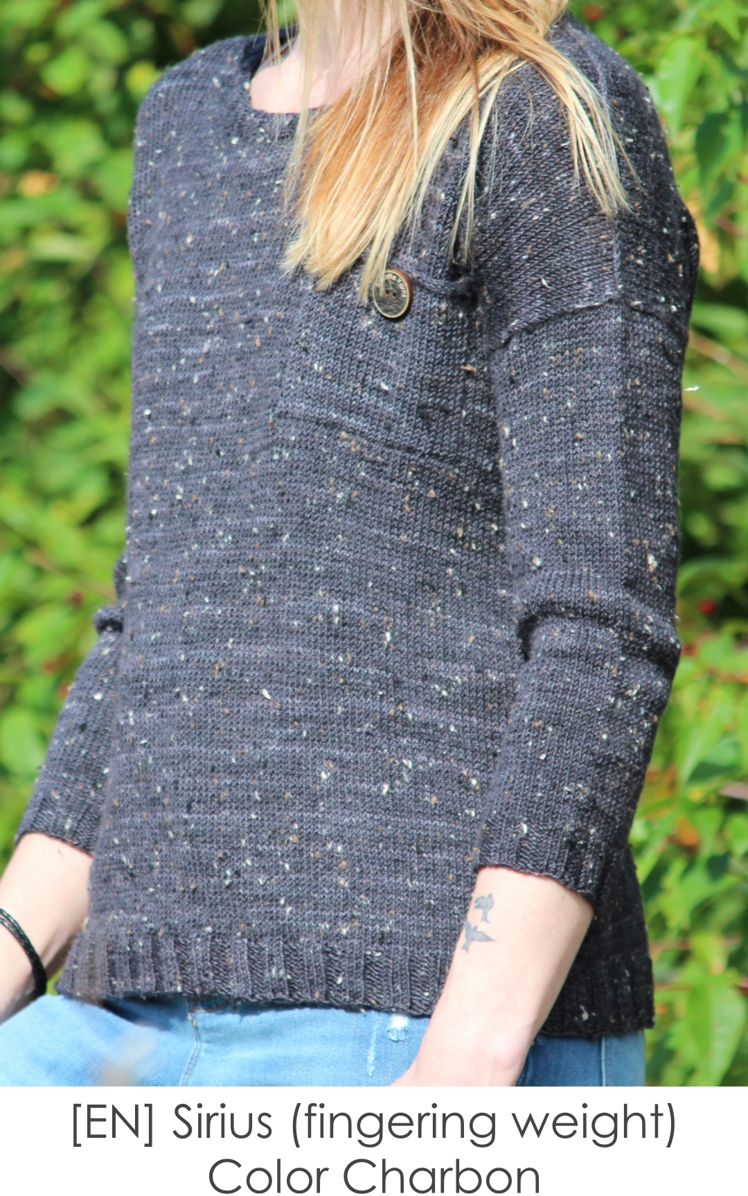 Everyway pullover pattern to knit with several yarn weight