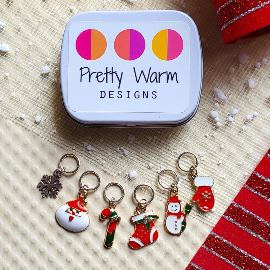 Stitch Markers for KNITTING - Pretty Warm Designs - Biscotte Yarns