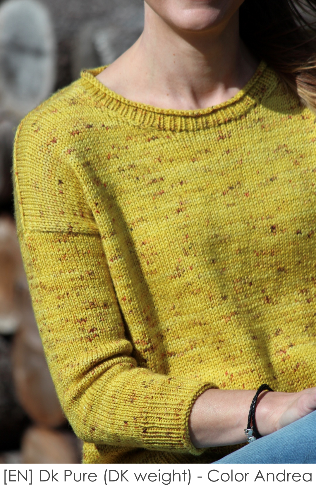 Everyway pullover pattern to knit with several yarn weight