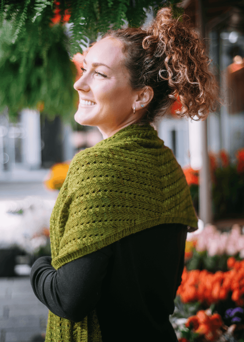 Diagonal Cable Stole knitting pattern