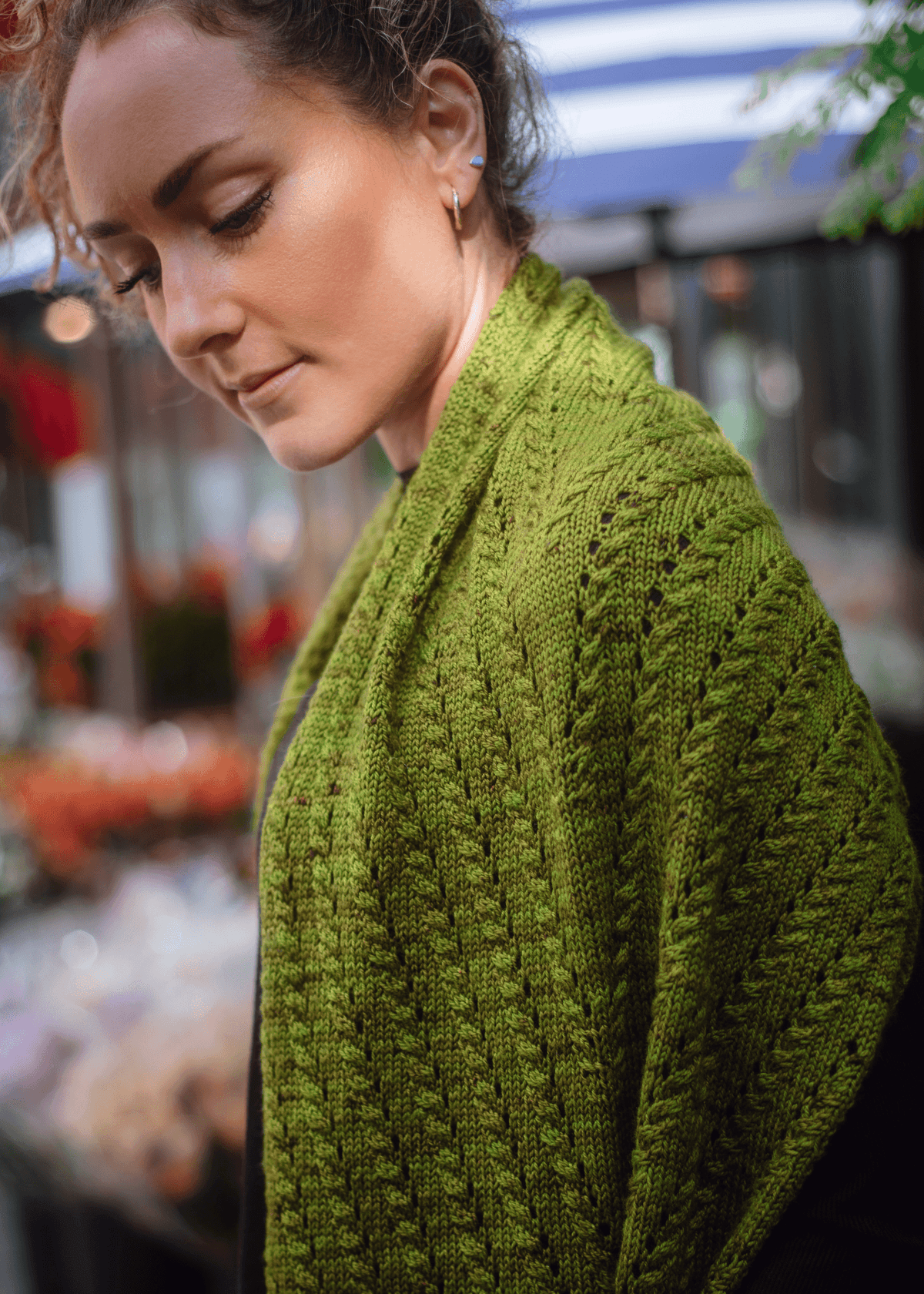 Diagonal Cable Stole knitting pattern
