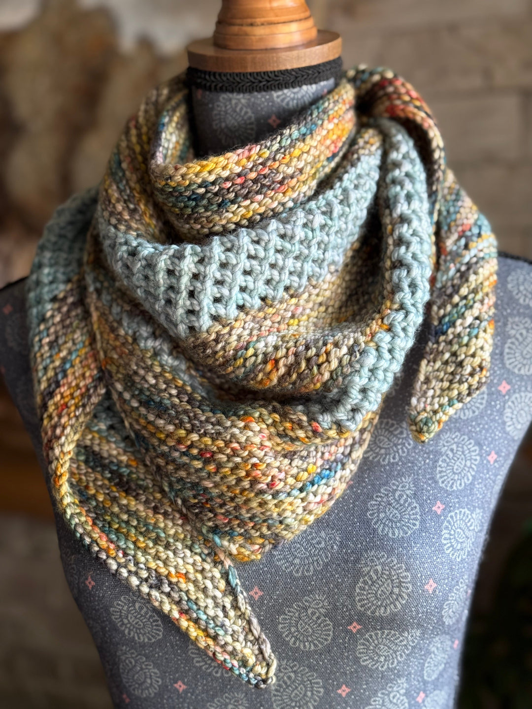 Biscornu Shawl | Knitting pattern and Optional Kits