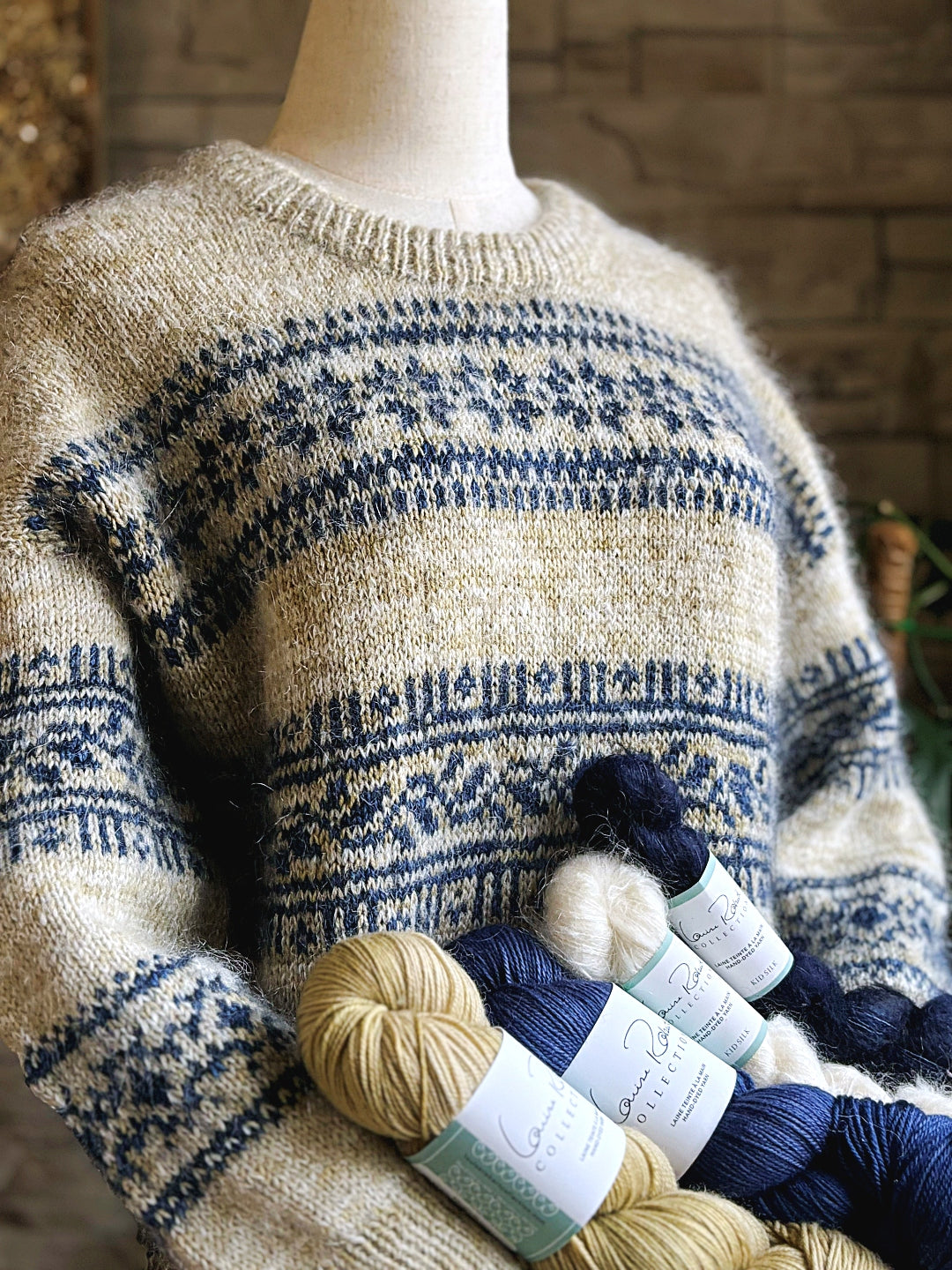 【春ニット】NOUNLESS TWO YARN INTARSIA KNIT 春ニット】NOUNLESS TWO YARN INTARSIA KNIT
