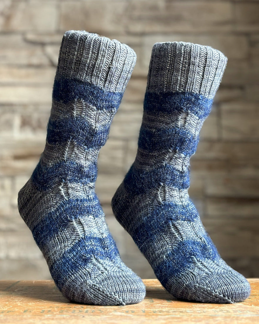 Chevy Chevron Socks | Knitting pattern and Optional kits