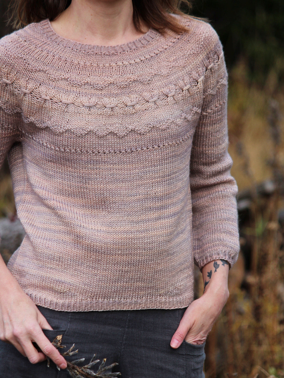 Pretty Ribbons Pullover | Knitting Pattern and Optional Kits