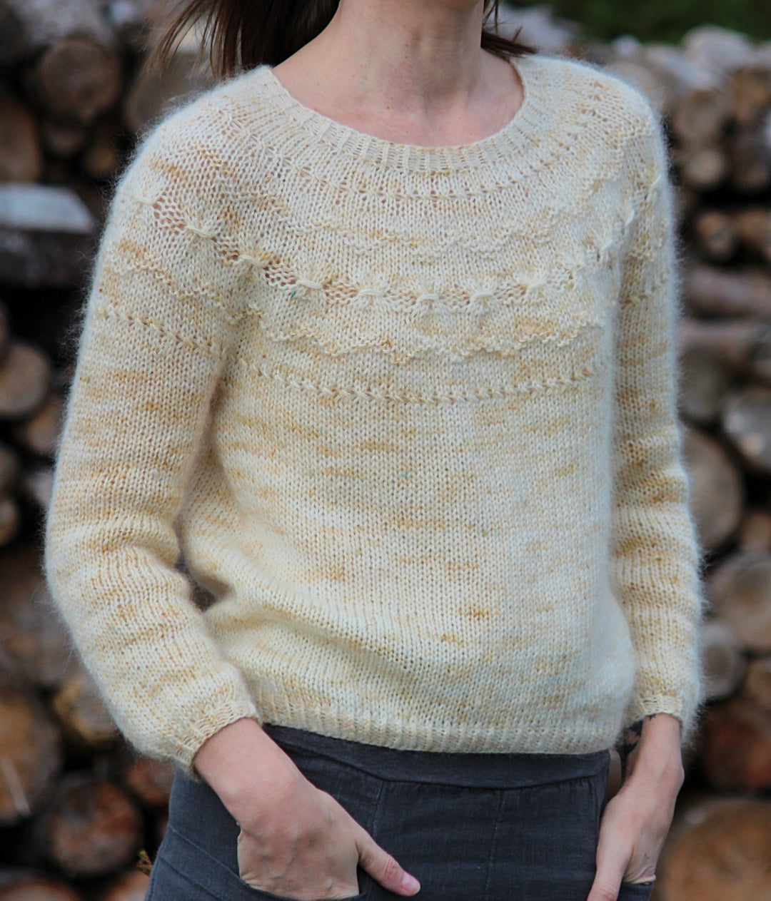 Pretty Ribbons Pullover | Knitting Pattern and Optional Kits