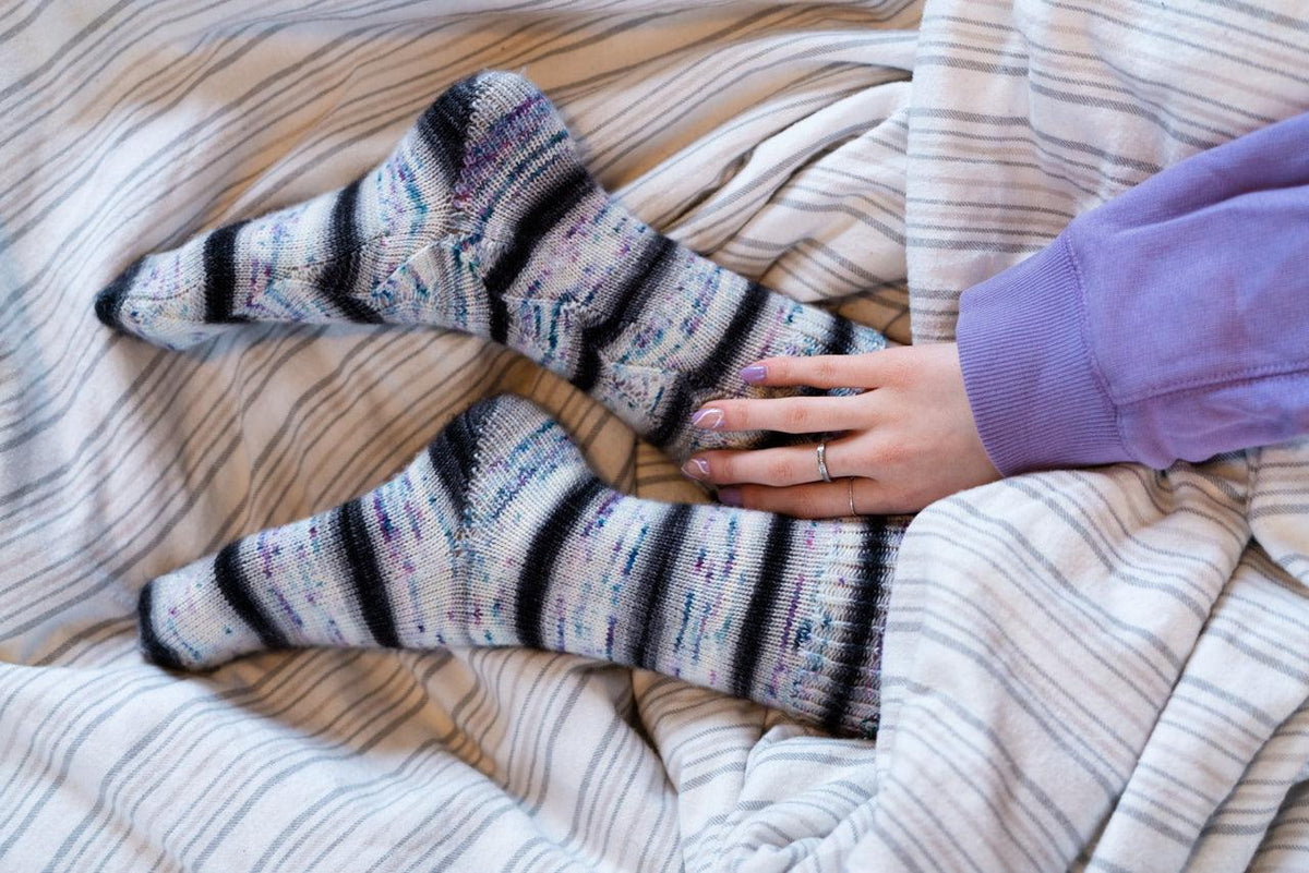 Funky Town Sock Pattern - Biscotte Yarns
