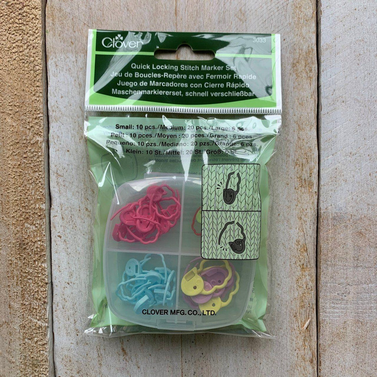 Clover Quick Locking Stitch Marker Set 3033 – The Knitting Tree, L.A.