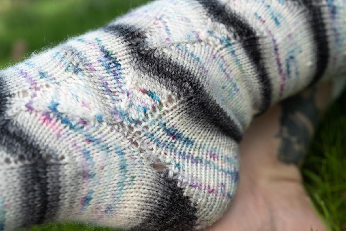 Funky Town Sock Pattern - Biscotte Yarns