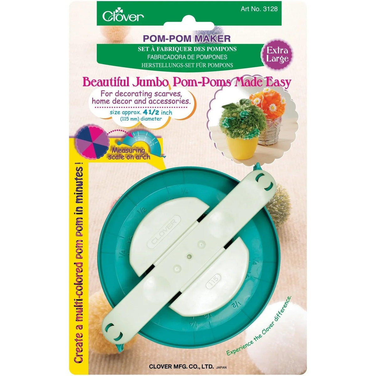 Clover POM-POM MAKER Jumbo 3128 - Biscotte Yarns
