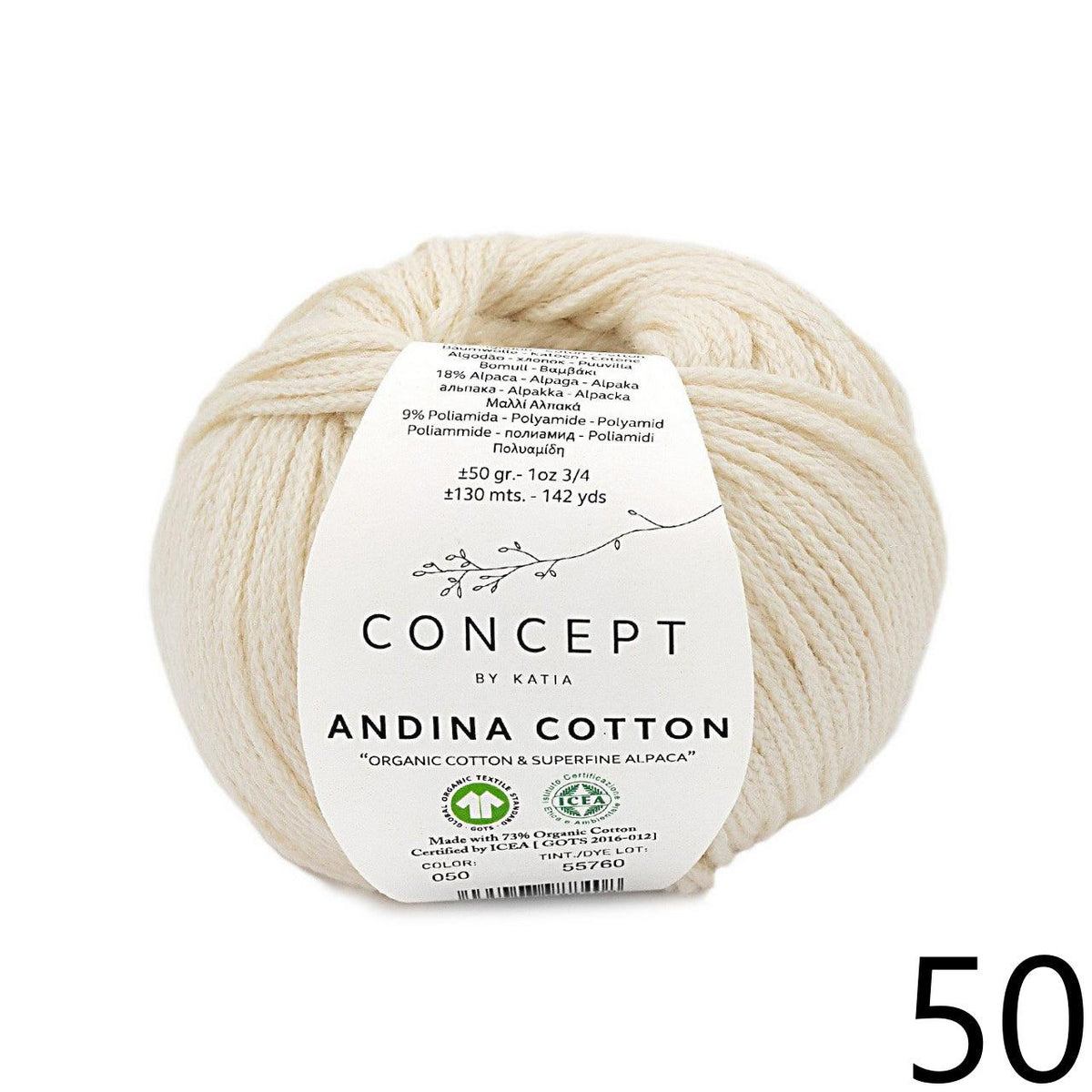 Andina Cotton - KATIA π¦ - Biscotte Yarns