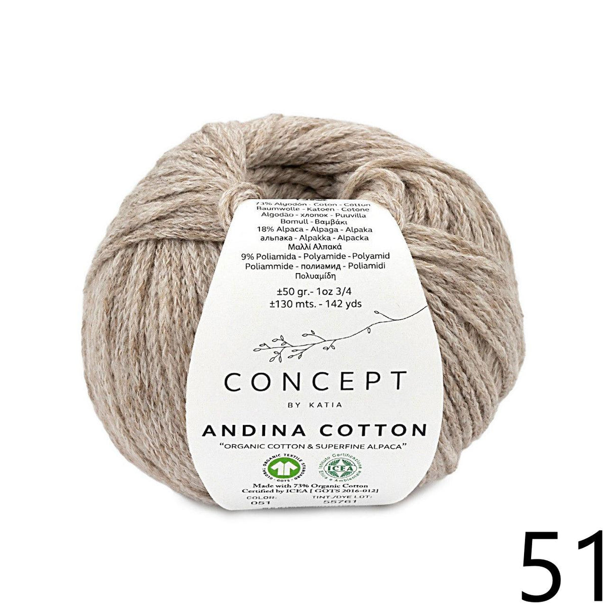 Andina Cotton - KATIA π¦ - Biscotte Yarns