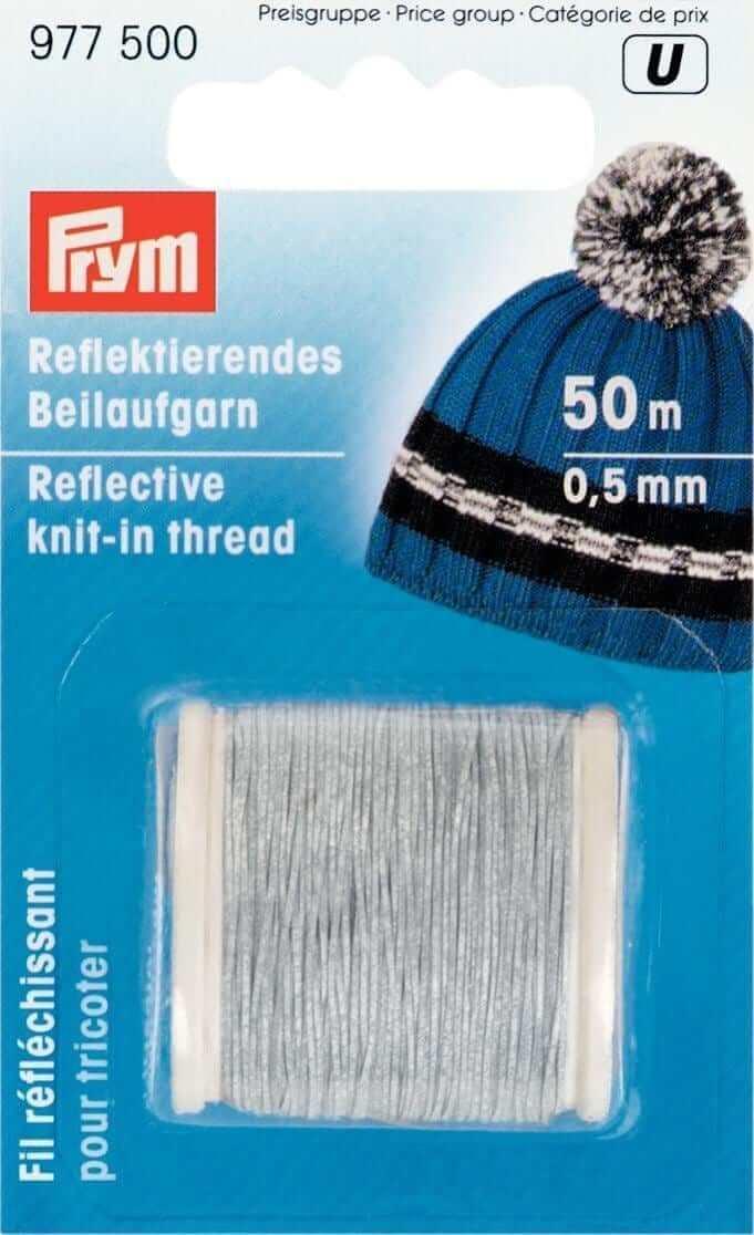 PRYM REFLECTIVE KNIT-IN THREAD 0.5MM - 5X50M - Biscotte Yarns