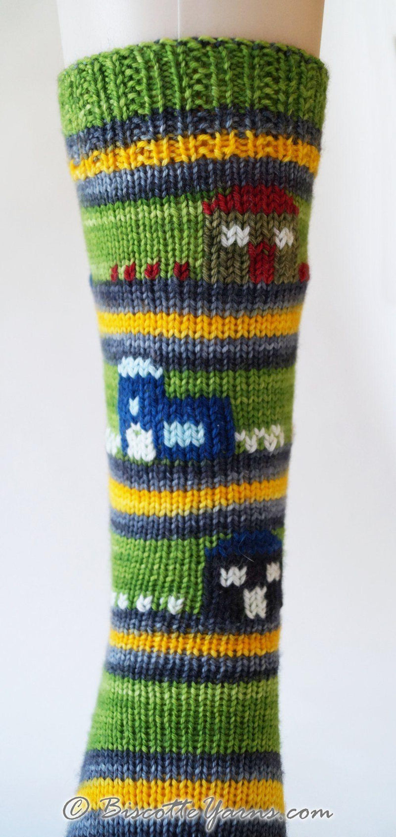 Free socks pattern - Saint-Ćlie-de-Caxton - Biscotte Yarns
