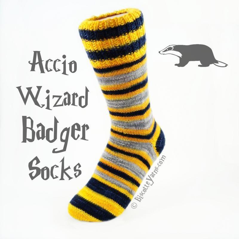 WIZARD SOCK KNITTING KIT š¦ Yarn (2 X 50 gr) & Pattern - Biscotte Yarns