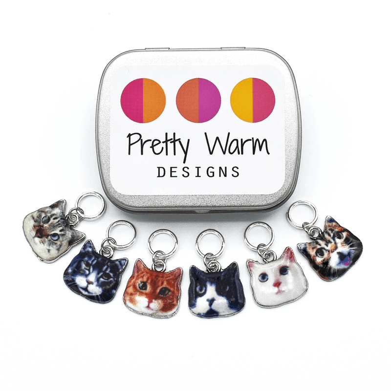 Stitch Markers for KNITTING - Pretty Warm Designs - Biscotte Yarns