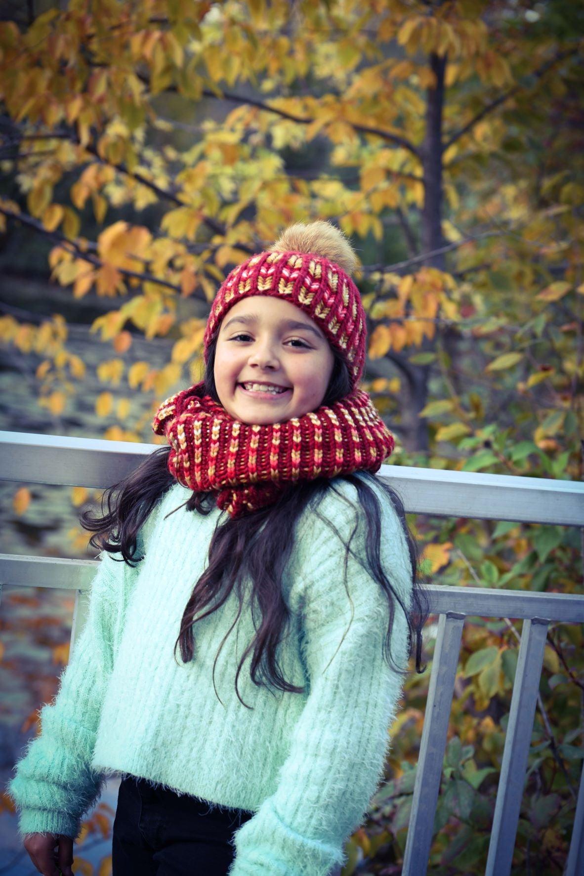 Free knitting pattern to make a hat and a cowl - The Brioche Kit - Biscotte Yarns