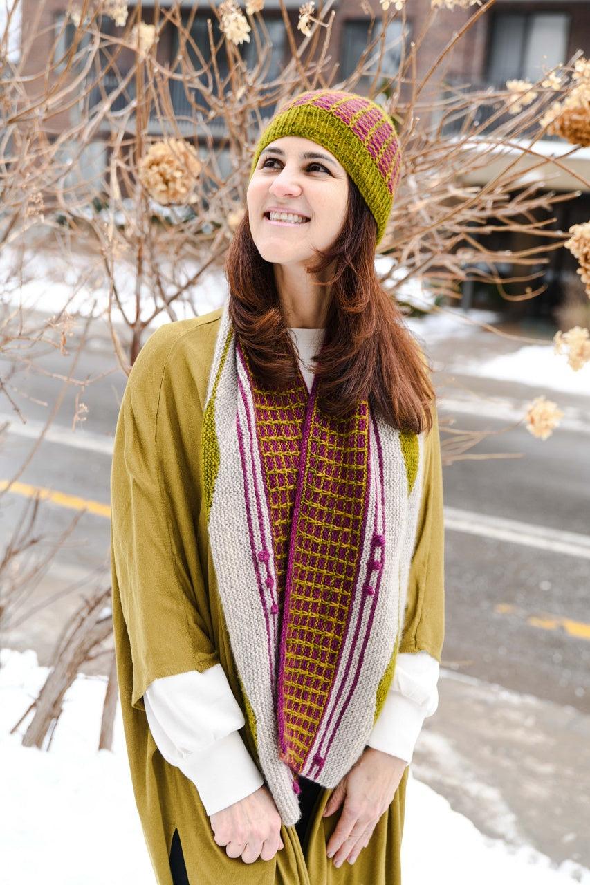 Knitting scarf pattern, ART NOUVEAU