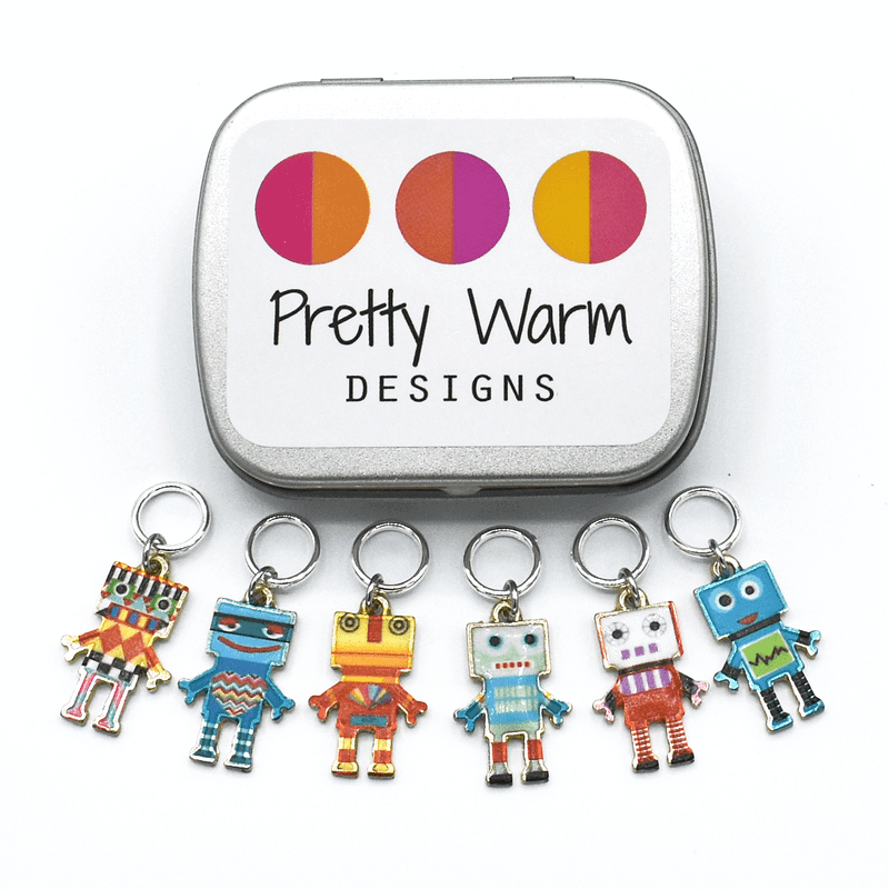 Stitch Markers for KNITTING - Pretty Warm Designs - Biscotte Yarns