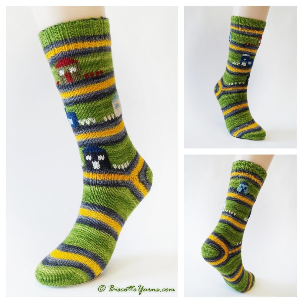 Free socks pattern - Saint-Ćlie-de-Caxton - Biscotte Yarns