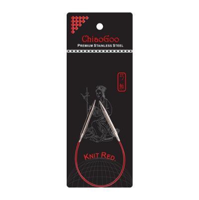 ChiaoGoo Knit Red Circular Knitting Needles 9β³ (23 cm) - Biscotte Yarns
