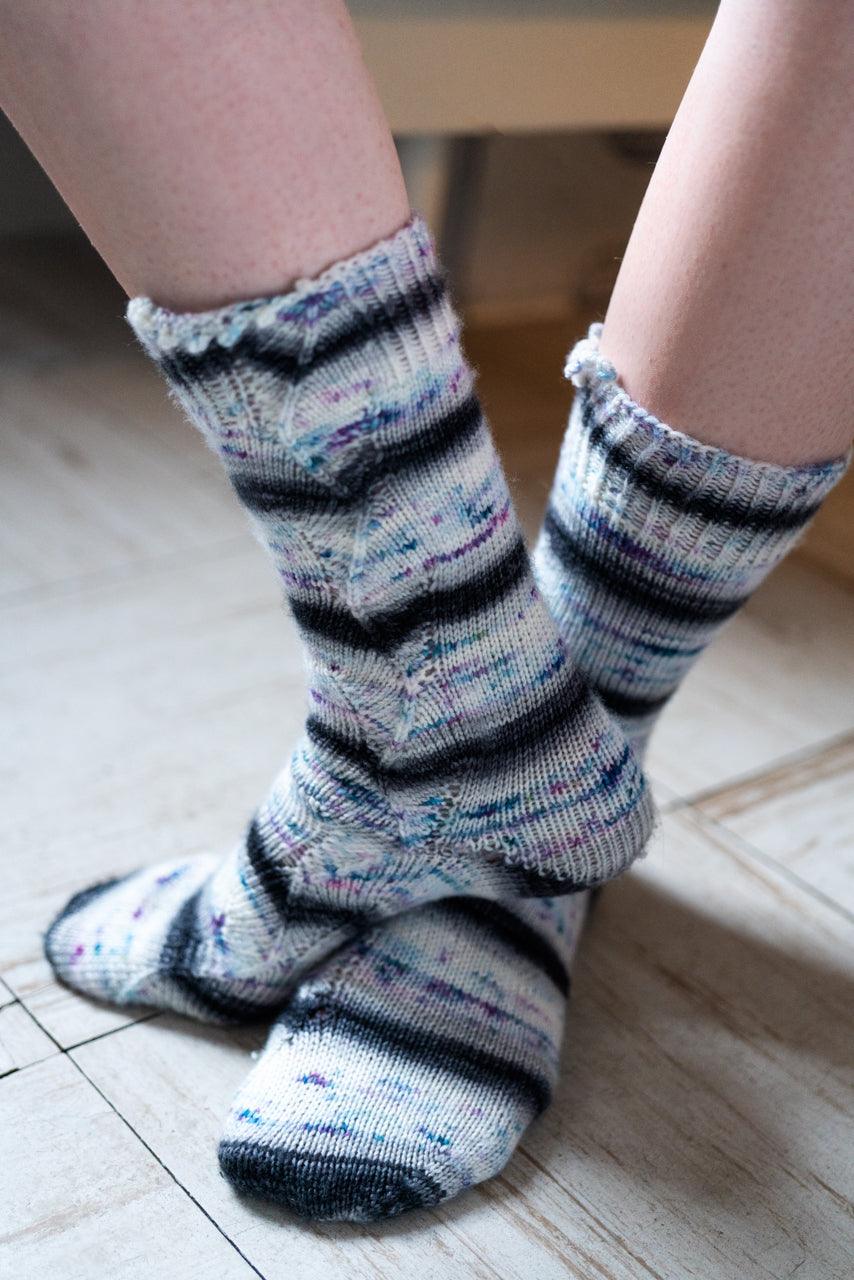 Funky Town Sock Pattern - Biscotte Yarns