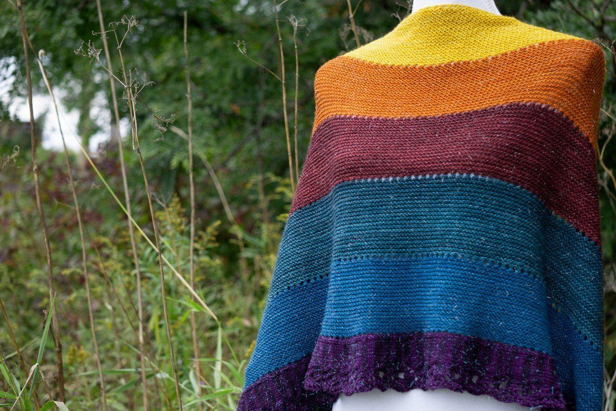 Rainbow Shawl | Free Knitting Pattern - Biscotte Yarns