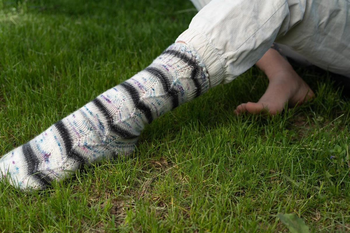 Funky Town Sock Pattern - Biscotte Yarns