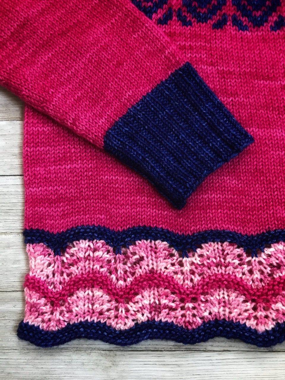 Pretty in pink Pullover | Free knitting Pattern - Biscotte Yarns