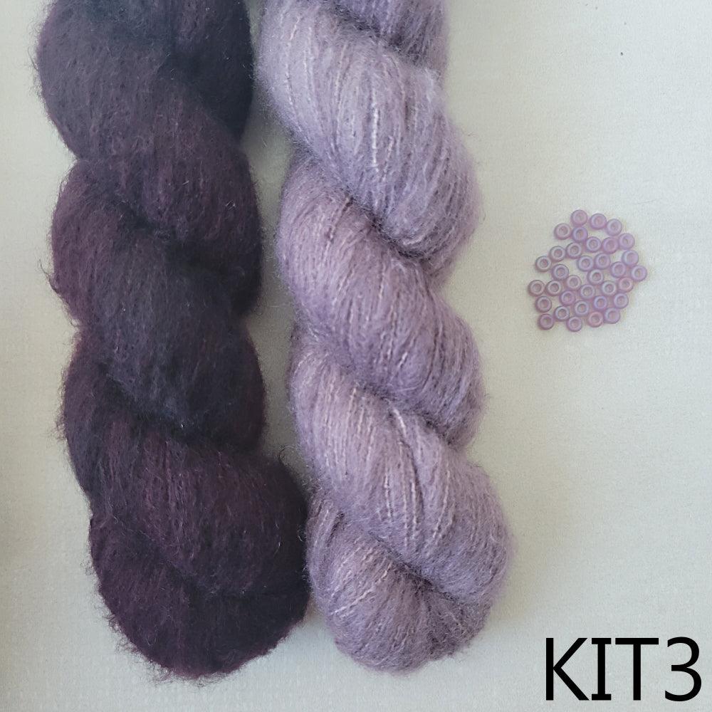 Knitting shawl kit : Lavande kit 3