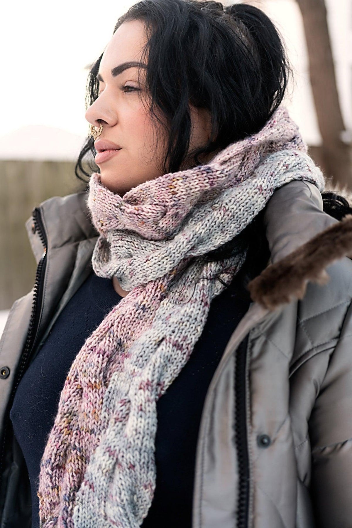 Scarf knitting pattern : Double Dk