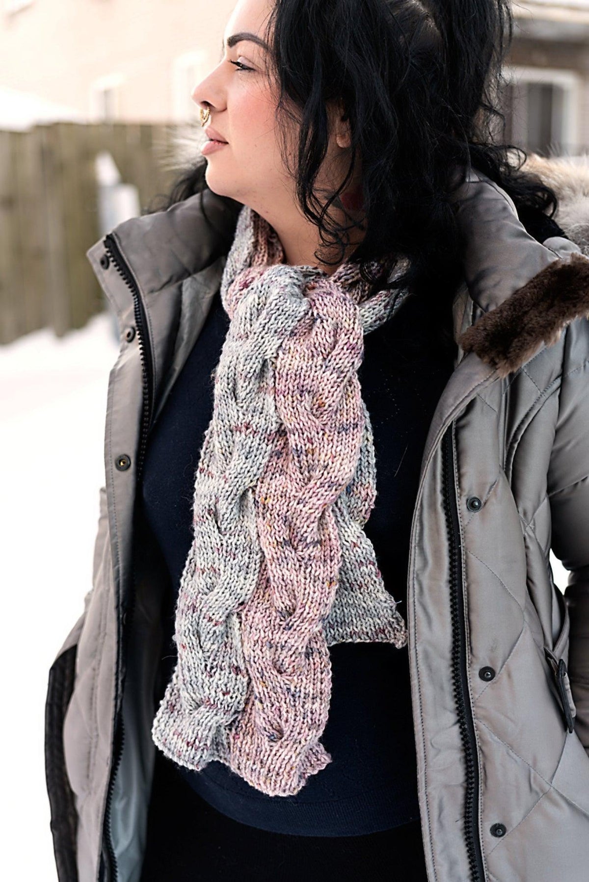 Scarf knitting pattern : Double Dk