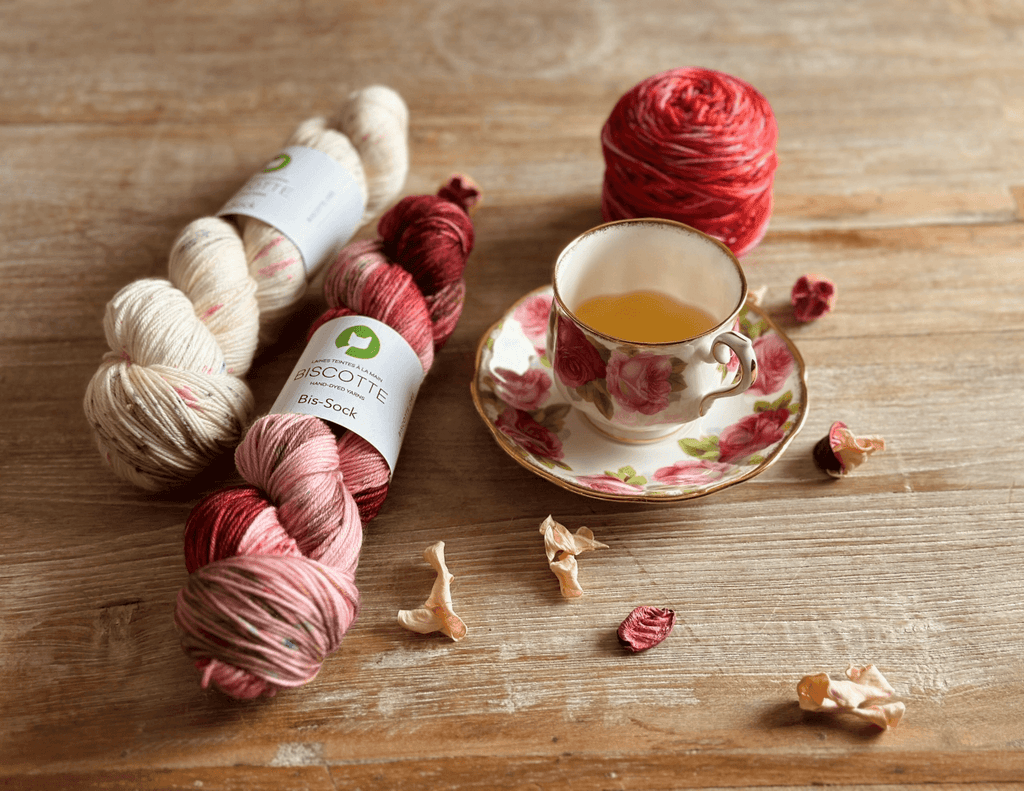 Valentine inspired collection of yarn, patterns & more - Biscotte Yarns