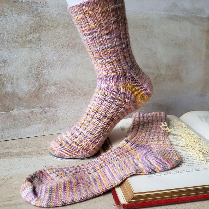 A Hole Lotta Ribs Socks | Knitting kit - Biscotte Yarns