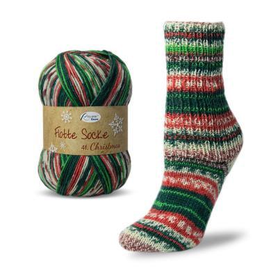 Rellana Flotte Sock 4ply Christmas or 4ply Christmas Metallic Flotte Sock 4ply Christmas (Green)