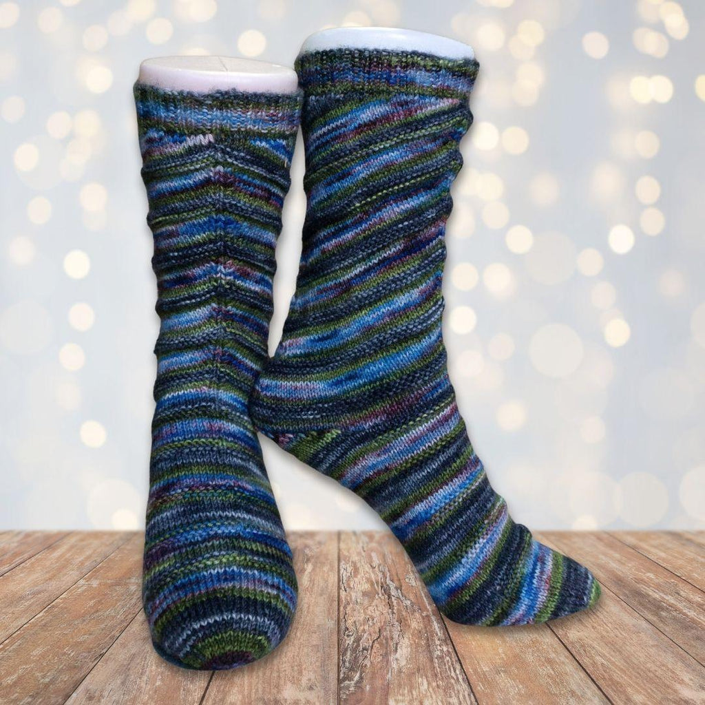Tipsor Sock Pattern for Self-Striping Yarn