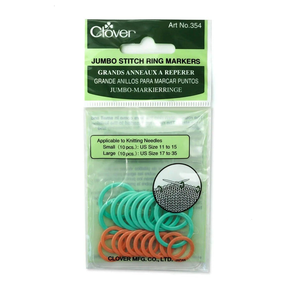 Jumbo Stitch Ring Markers - Clover 354 - Biscotte Yarns