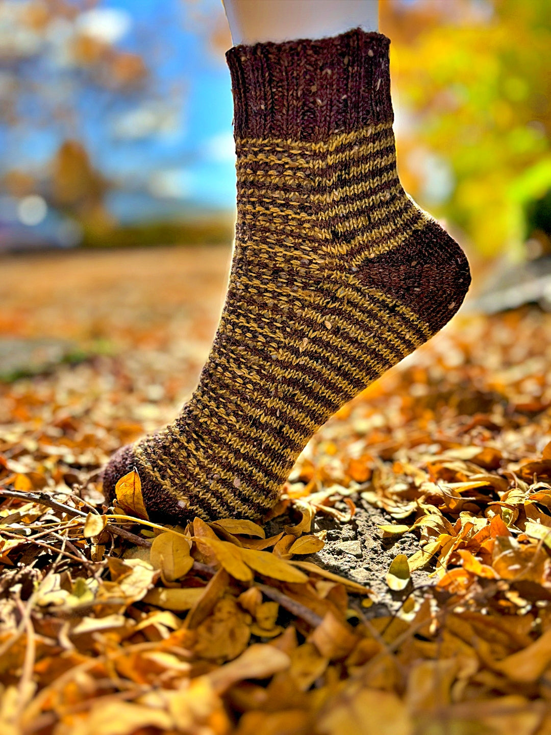 Textured Tweed Socks | Knitting pattern with or without yarns