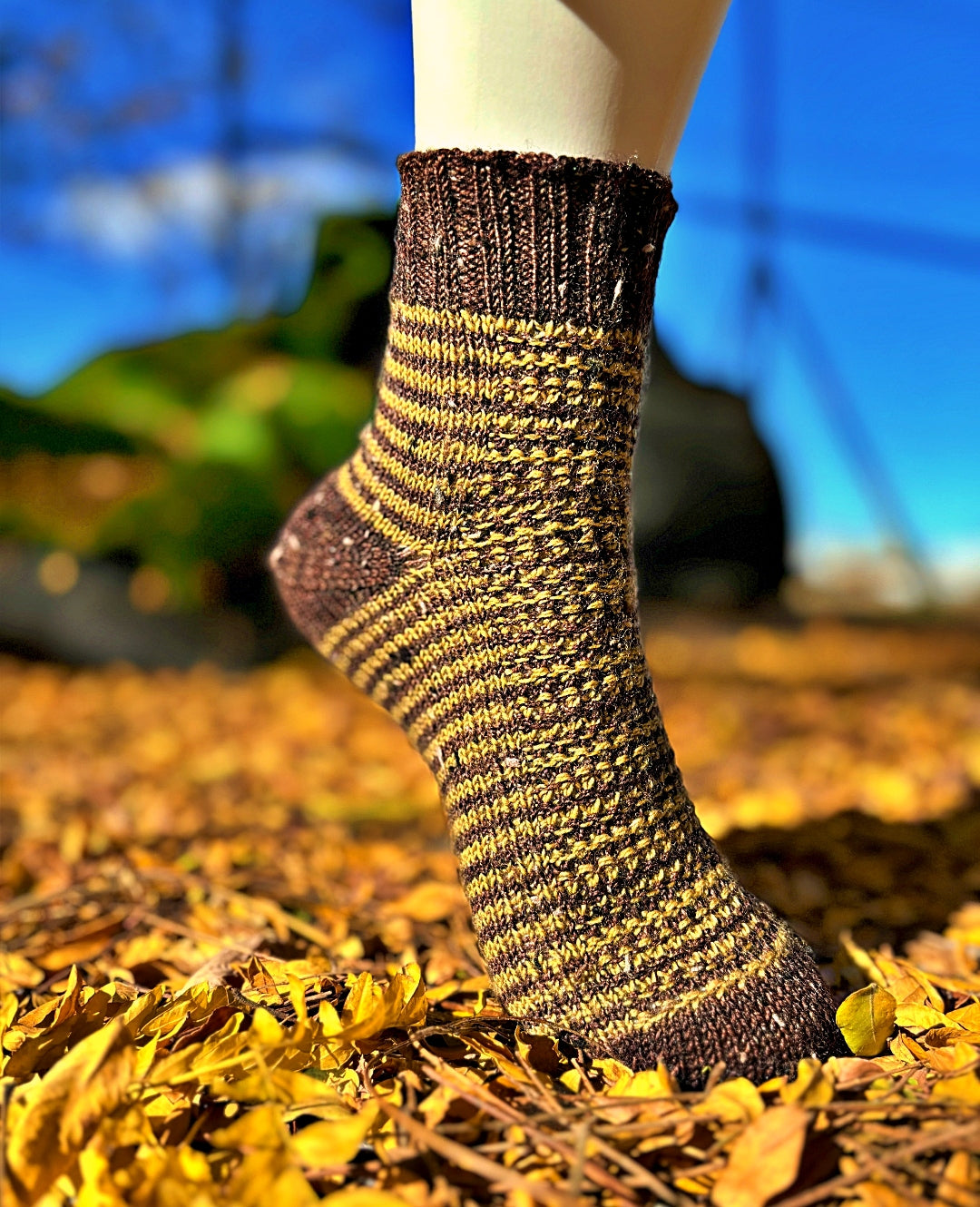 Textured Tweed Socks | Knitting pattern with or without yarns