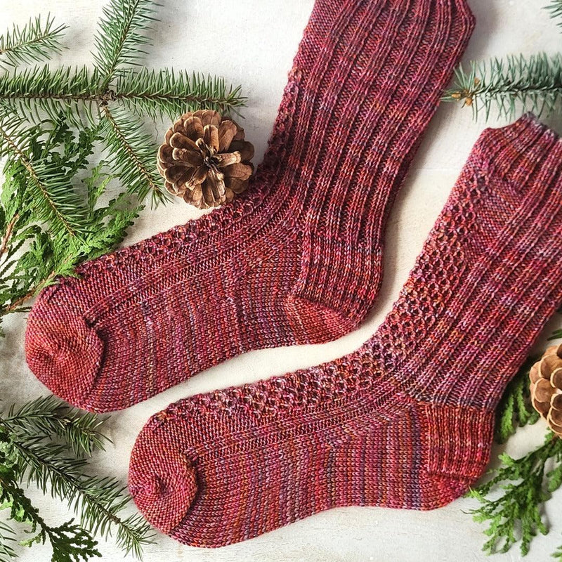 Vigne Vierge Socks | knitting pattern and knitting kits - Biscotte Yarns