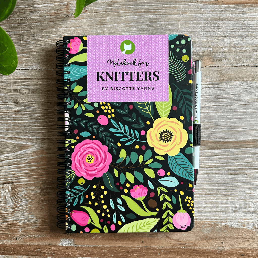 Notebook for Knitters by Biscotte Yarns - with pen - Biscotte Yarns