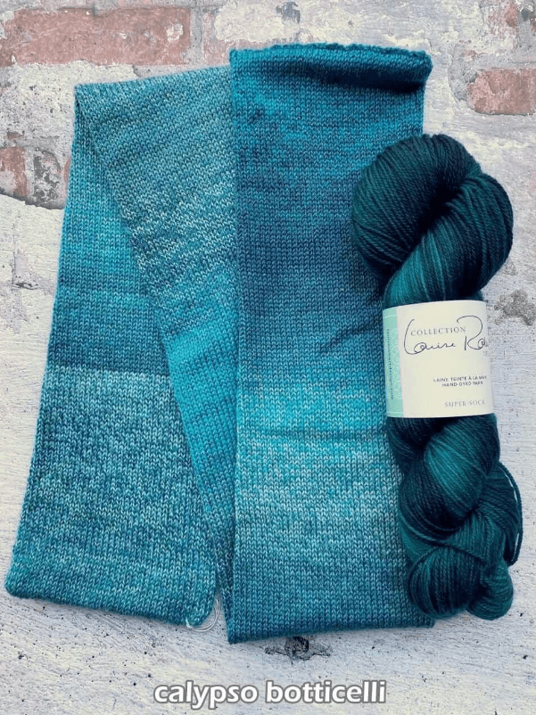 Knitting kit Shawl Xcaret - TWISTABELLA & SUPER SOCK VERSION - Biscotte Yarns