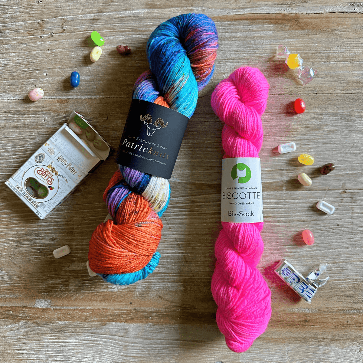 Candy Crushed Socks - KNITTING KIT - Biscotte Yarns