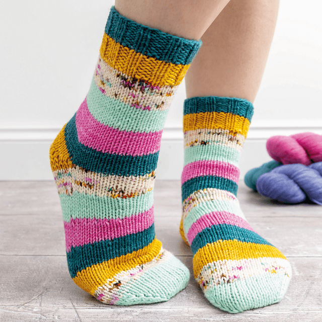 Knit a Box of Socks by Julie Ann Lebouthillier - Biscotte Yarns