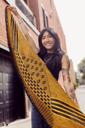 Perspective Shawl | Knitting pattern and knitting kits