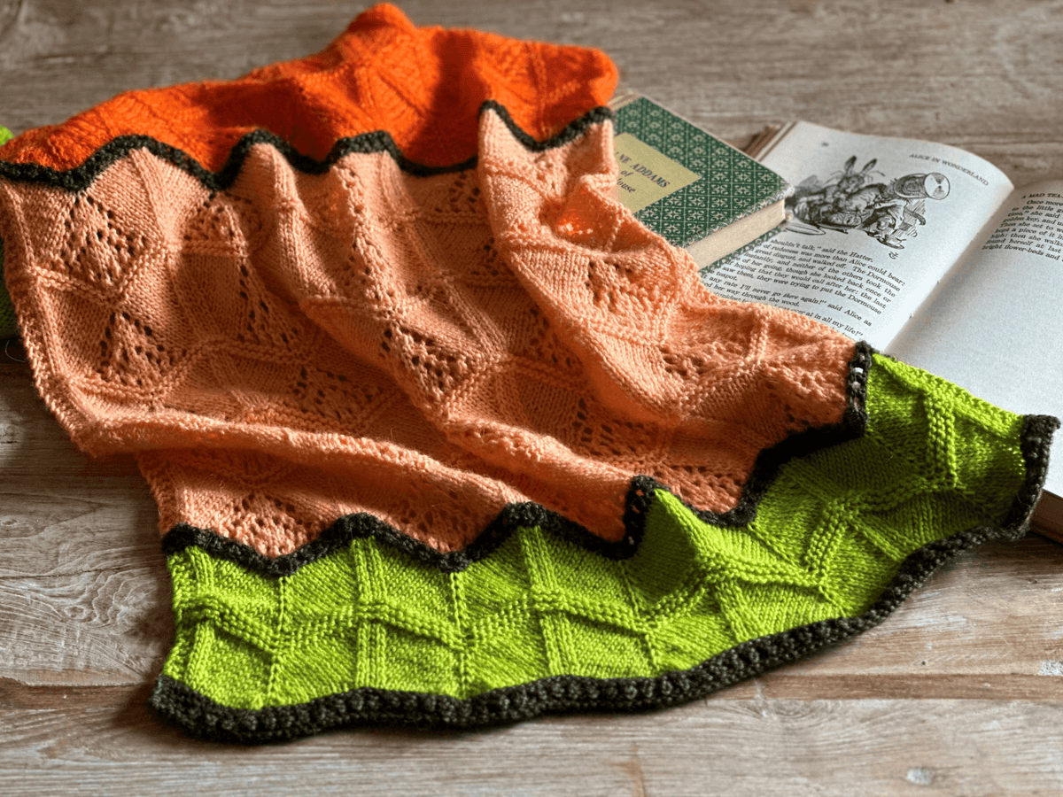 Fall Chevron Shawl - KNITTING PATTERN - Biscotte Yarns