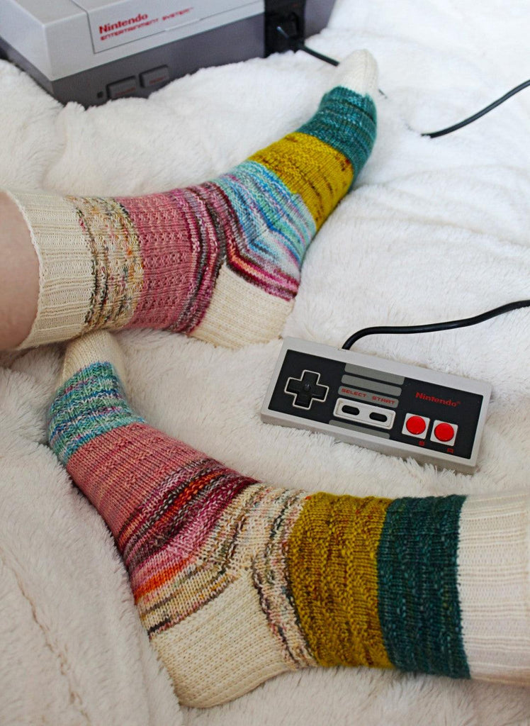 Gamer socks knitting pattern