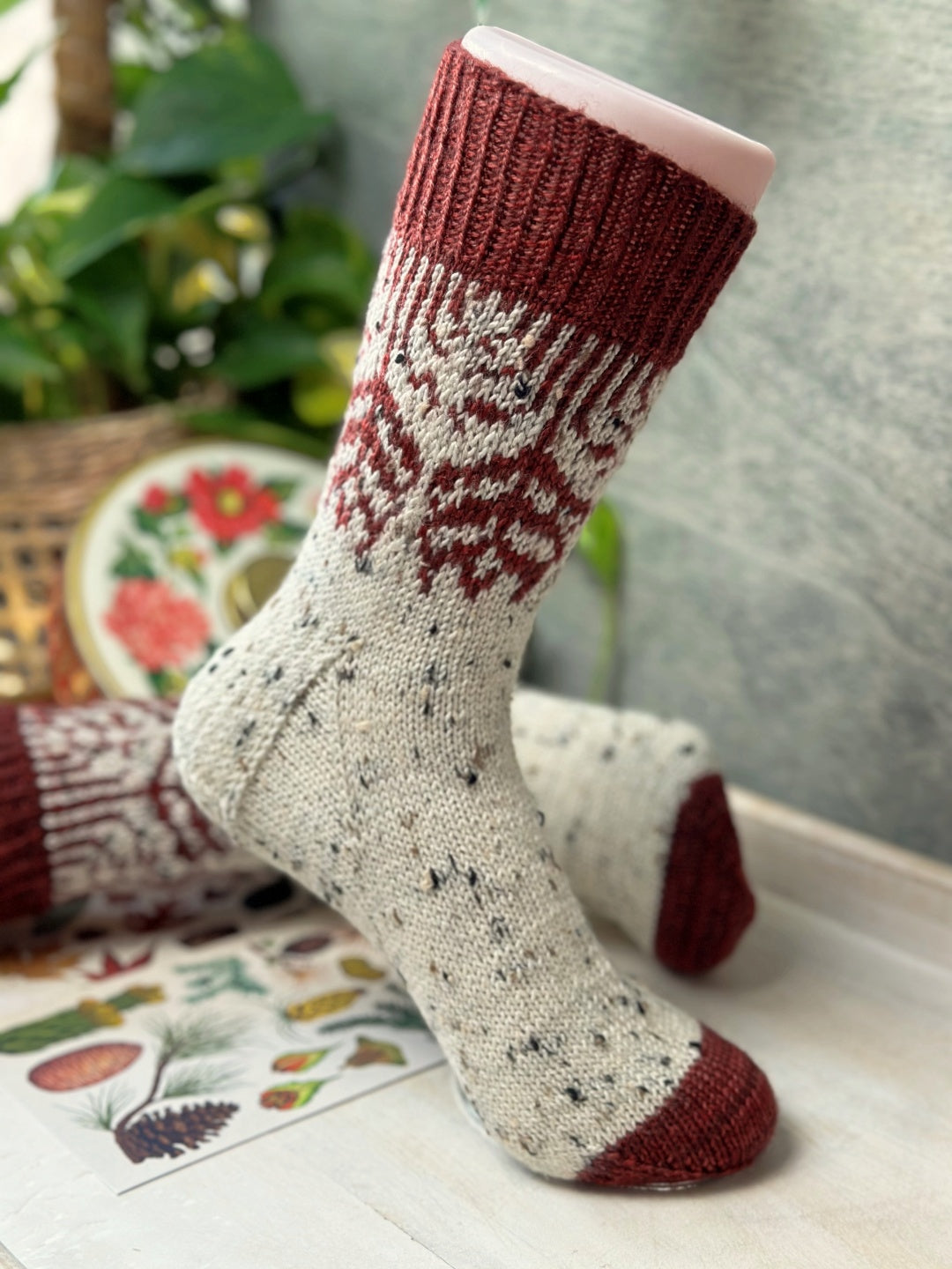 Hibiscus Socks | Knitting Pattern and Optional Kits